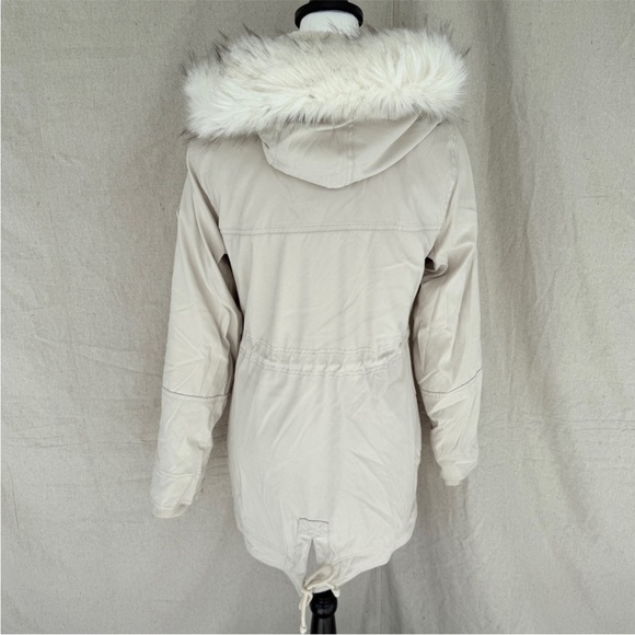 Hollister Women's Faux Fur-Lined Taupe Parka Size S - Picture 2 of 4